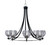 Toltec Lighting - 3408-MBBN-5112 - Eight Light Chandelier - Paramount - Matte Black & Brushed Nickel