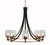 Toltec Lighting - 3408-MBBR-210 - Eight Light Chandelier - Paramount - Matte Black & Brass