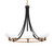 Toltec Lighting - 3408-MBBR-212 - Eight Light Chandelier - Paramount - Matte Black & Brass