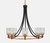 Toltec Lighting - 3408-MBBR-300 - Eight Light Chandelier - Paramount - Matte Black & Brass