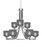 Toltec Lighting - 3409-BN-4612 - Nine Light Chandelier - Paramount - Brushed Nickel