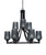Toltec Lighting - 3409-MB-4252 - Nine Light Chandelier - Paramount - Matte Black