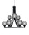 Toltec Lighting - 3409-MB-4602 - Nine Light Chandelier - Paramount - Matte Black