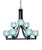 Toltec Lighting - 3409-MB-4605 - Nine Light Chandelier - Paramount - Matte Black