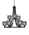 Toltec Lighting - 3409-MB-4612 - Nine Light Chandelier - Paramount - Matte Black