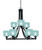 Toltec Lighting - 3409-MB-4615 - Nine Light Chandelier - Paramount - Matte Black