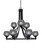 Toltec Lighting - 3409-MB-4622 - Nine Light Chandelier - Paramount - Matte Black