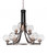 Toltec Lighting - 3409-MBBN-202 - Nine Light Chandelier - Paramount - Matte Black & Brushed Nickel