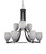 Toltec Lighting - 3409-MBBN-4022 - Nine Light Chandelier - Paramount - Matte Black & Brushed Nickel