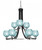 Toltec Lighting - 3409-MBBN-4605 - Nine Light Chandelier - Paramount - Matte Black & Brushed Nickel