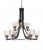 Toltec Lighting - 3409-MBBN-461 - Nine Light Chandelier - Paramount - Matte Black & Brushed Nickel