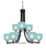 Toltec Lighting - 3409-MBBN-4615 - Nine Light Chandelier - Paramount - Matte Black & Brushed Nickel