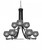 Toltec Lighting - 3409-MBBN-4622 - Nine Light Chandelier - Paramount - Matte Black & Brushed Nickel
