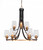 Toltec Lighting - 3409-MBBR-210 - Nine Light Chandelier - Paramount - Matte Black & Brass