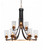 Toltec Lighting - 3409-MBBR-300 - Nine Light Chandelier - Paramount - Matte Black & Brass