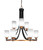 Toltec Lighting - 3409-MBBR-3001 - Nine Light Chandelier - Paramount - Matte Black & Brass