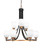 Toltec Lighting - 3409-MBBR-4021 - Nine Light Chandelier - Paramount - Matte Black & Brass