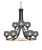 Toltec Lighting - 3409-MBBR-4622 - Nine Light Chandelier - Paramount - Matte Black & Brass