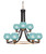 Toltec Lighting - 3409-MBBR-4625 - Nine Light Chandelier - Paramount - Matte Black & Brass