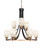 Toltec Lighting - 3409-MBBR-5054 - Nine Light Chandelier - Paramount - Matte Black & Brass