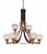 Toltec Lighting - 3409-MBBR-5110 - Nine Light Chandelier - Paramount - Matte Black & Brass