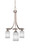 Toltec Lighting - 3413-BN-3001 - Three Light Chandelier - Paramount - Brushed Nickel