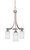 Toltec Lighting - 3413-BN-4061 - Three Light Chandelier - Paramount - Brushed Nickel