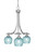 Toltec Lighting - 3413-BN-4605 - Three Light Chandelier - Paramount - Brushed Nickel