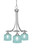 Toltec Lighting - 3413-BN-4615 - Three Light Chandelier - Paramount - Brushed Nickel