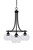 Toltec Lighting - 3413-MB-202 - Three Light Chandelier - Paramount - Matte Black