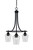 Toltec Lighting - 3413-MB-210 - Three Light Chandelier - Paramount - Matte Black
