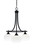 Toltec Lighting - 3413-MB-212 - Three Light Chandelier - Paramount - Matte Black