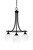 Toltec Lighting - 3413-MB-4101 - Three Light Chandelier - Paramount - Matte Black
