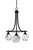 Toltec Lighting - 3413-MB-4109 - Three Light Chandelier - Paramount - Matte Black
