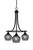 Toltec Lighting - 3413-MB-4622 - Three Light Chandelier - Paramount - Matte Black