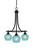 Toltec Lighting - 3413-MB-4625 - Three Light Chandelier - Paramount - Matte Black