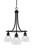 Toltec Lighting - 3413-MB-4760 - Three Light Chandelier - Paramount - Matte Black