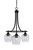 Toltec Lighting - 3413-MB-4812 - Three Light Chandelier - Paramount - Matte Black