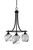 Toltec Lighting - 3413-MB-4819 - Three Light Chandelier - Paramount - Matte Black