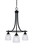 Toltec Lighting - 3413-MB-500 - Three Light Chandelier - Paramount - Matte Black
