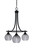 Toltec Lighting - 3413-MB-5112 - Three Light Chandelier - Paramount - Matte Black
