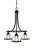 Toltec Lighting - 3413-MB-9125 - Three Light Chandelier - Paramount - Matte Black
