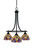 Toltec Lighting - 3413-MB-9445 - Three Light Chandelier - Paramount - Matte Black