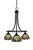 Toltec Lighting - 3413-MB-9945 - Three Light Chandelier - Paramount - Matte Black