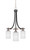 Toltec Lighting - 3413-MBBN-4061 - Three Light Chandelier - Paramount - Matte Black & Brushed Nickel