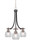 Toltec Lighting - 3413-MBBN-4100 - Three Light Chandelier - Paramount - Matte Black & Brushed Nickel
