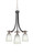 Toltec Lighting - 3413-MBBN-460 - Three Light Chandelier - Paramount - Matte Black & Brushed Nickel