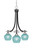 Toltec Lighting - 3413-MBBN-4625 - Three Light Chandelier - Paramount - Matte Black & Brushed Nickel