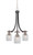 Toltec Lighting - 3413-MBBN-4810 - Three Light Chandelier - Paramount - Matte Black & Brushed Nickel