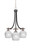 Toltec Lighting - 3413-MBBN-4811 - Three Light Chandelier - Paramount - Matte Black & Brushed Nickel